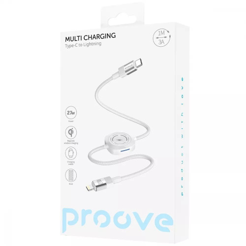 Кабель Proove Multi Charging Type-C – Lightning (1 м · 27W · 3A) (White)