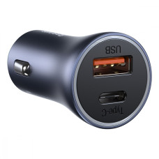 Автомобильное зарядное устройство Baseus Golden Contactor Pro USB-A+USB-C (40W · 3A) (Blue)