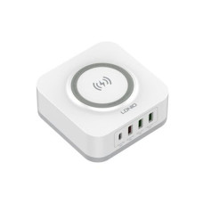 Бездротовий зарядний пристрій LDNIO AW004 3xUSB-A+USB-C (32W · 3A) (White)