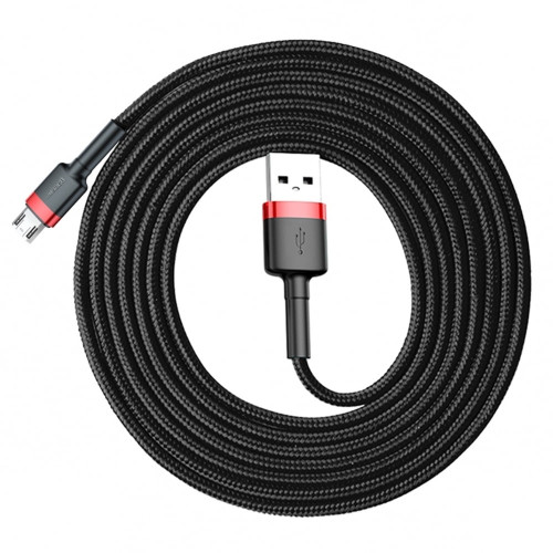 Кабель Baseus Cafule USB-A – Micro-USB (2 м · 7.5W · 1.5A) (CAMKLF-C91) (Black/Red)