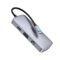 USB-хаб Hoco HB33 10в1 Type-C (0.13 м) (Gray)