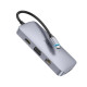 USB-хаб Hoco HB33 10в1 Type-C (0.13 м) (Gray)
