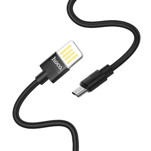 Кабель Hoco U55 Outstanding USB-A – Micro-USB (1.2 м · 12W · 2.4A) (Black)