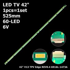Бокова підсвітка для телевізора Philips 42″ 42LA644V (1 планка 525 мм, 60 LED 6,5x3 мм, 6 В)