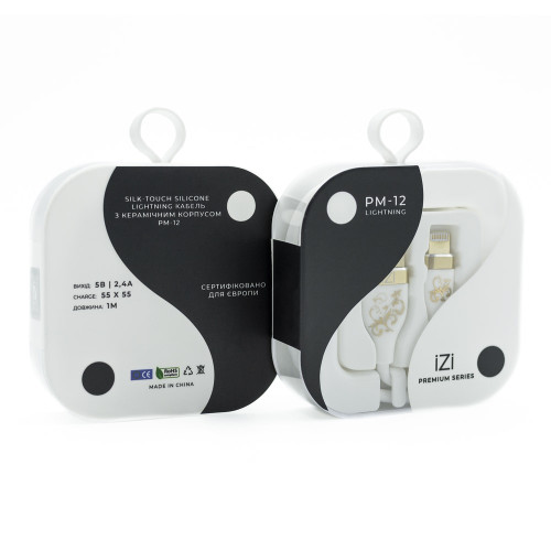 Кабель іЗі PM-12 USB-A – Lightning (1 м · 2.4A) (White)