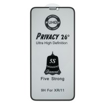 Защитное стекло 5S UHD Privacy 26° для Apple iPhone 11 (Full Glue) (Black)