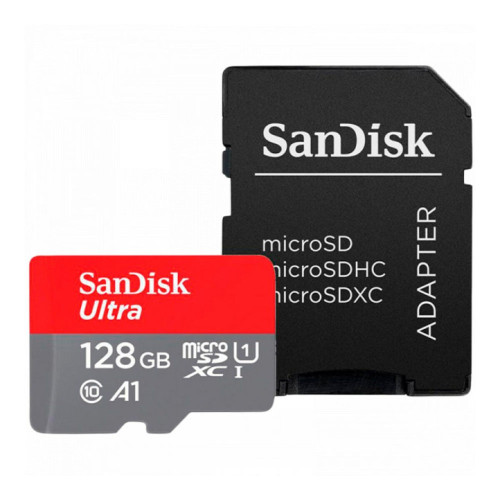 Карта памяти SanDisk Ultra microSDXC 128GB Class 10 UHS-I A1 + адаптер SD