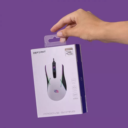 Мишка дротова ігрова Proove Gaming Defiant (White)