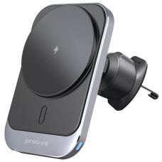 Автотримач Proove Square Magnetic Pro 15W metal gray