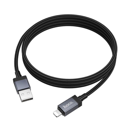 Кабель Hoco X118 USB-A – Lightning з дисплеєм (1 м · 12W · 2.4A) (Black)