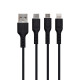 Кабель Hoco U31 Benay 3-в-1 (1.2 м) (Black)