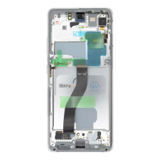 Дисплей для Samsung G998 Galaxy S21 Ultra (5G) с тачскрином в рамке (Silver) (Original Assembled)