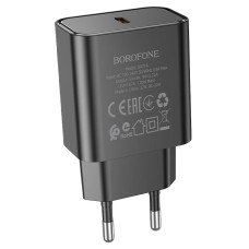 Мережевий зарядний пристрій Borofone BA71A USB-C (20W · 3A) (Black)