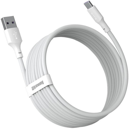 Кабель Baseus Simple Wisdom USB-A – Type-C (2pcs/set) (1.5 м · 40W · 5A) (White)