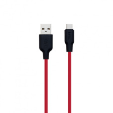 Кабель Hoco X21 Silicone USB-A – Type-C (1 м · 10.5W · 2A) (Black/Red)