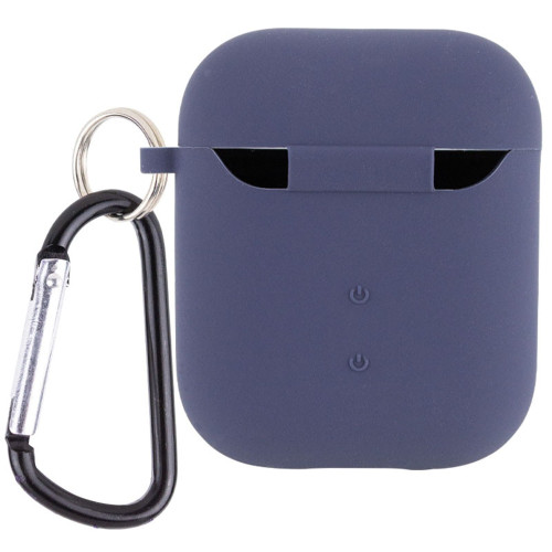 Чохол для AirPods 1/2 Silicone Case with Fibra (Midnight Blue)