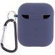 Чохол для AirPods 1/2 Silicone Case with Fibra (Midnight Blue)