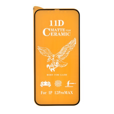 Защитная пленка Ceramic Matte для Apple iPhone 12 Pro Max (Full Glue) (Black)