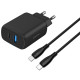 Мережевий зарядний пристрій Proove Silicone Power 2 USB-C (30W) з кабелем Type-C – Type-C (Black)