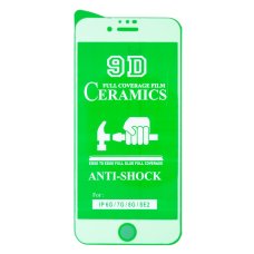 Защитная пленка Ceramic для Apple iPhone SE (2nd gen) (2020) (Full Glue) (White)