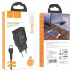 Сетевое зарядное устройство Hoco C88A 2xUSB-A (12W · 2.4A) с кабелем USB-A – Type-C (Black)