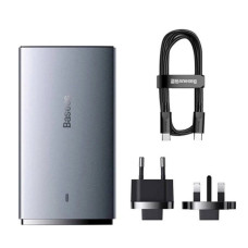 Сетевое зарядное устройство Baseus GaN5 Pro Ultra-Slim USB-A+USB-C (65W · 3A) с кабелем Type-C – Type-C 100W (CCGP150113) (Gray)