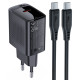 Сетевое зарядное устройство Acefast A82 USB-C (20W · 3A) с кабелем Type-C – Type-C (Black)