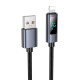 Кабель Hoco X112 USB-A – Lightning з дисплеєм (1 м · 12W · 2.4A) (Black)