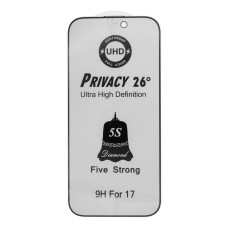 Защитное стекло 5S UHD Privacy 26° для Apple iPhone 17 (Full Glue) (Black)