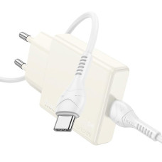Сетевое зарядное устройство Hoco N44 USB-C (30W · 3A) с кабелем Type-C – Type-C (White)