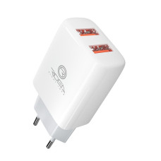 Мережевий зарядний пристрій Ridea RW-21011 Element 2xUSB-A (10.5W · 2.1A) (White)
