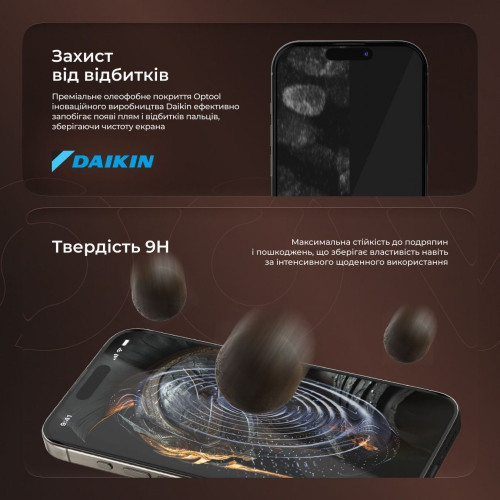 Захисне скло Proove Achilles Installation Box для Apple iPhone 15 (Black)