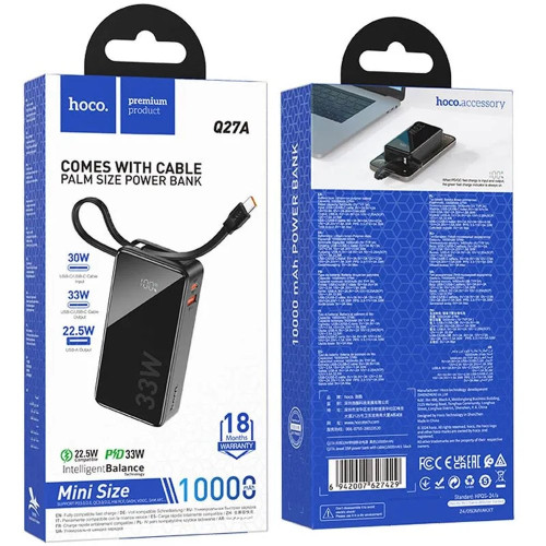 Повербанк Hoco Q27A Jewel PD 33W (10000 mAh) (Black)
