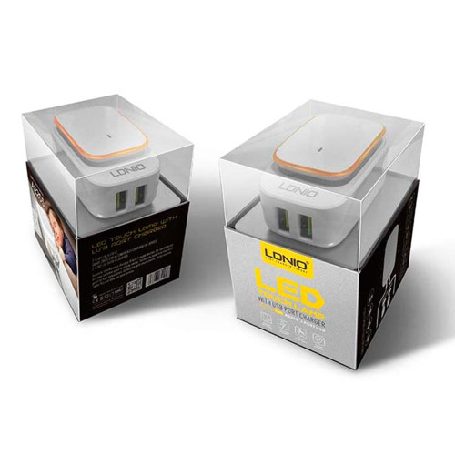 Сетевое зарядное устройство LDNIO A2205 2xUSB-A (12W · 2.4A) с кабелем USB-A – Type-C (White)