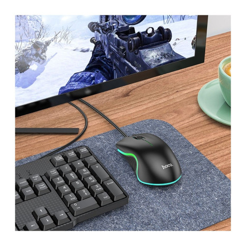 Мышка проводная Hoco GM19 (1.1 м) (Black)