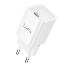 Мережевий зарядний пристрій Hoco C148A USB-C (30W · 3A) (White)