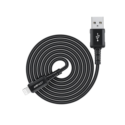 Кабель Acefast C4-02 USB-A – Lightning (1.8 м · 12W · 2.4A) (Black)