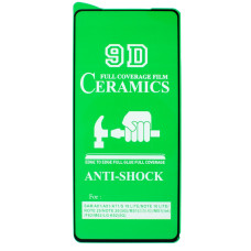 Защитная пленка Ceramic для LG K92 (5G) (Full Glue) (Black)