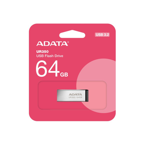 Флешка ADATA UR 350 64GB USB 3.2 (Black/Silver)