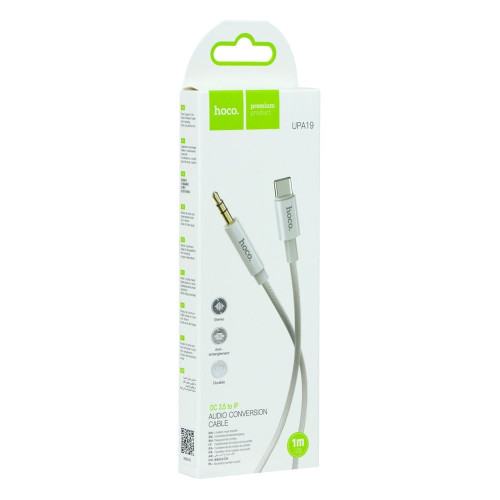 Аудиокабель AUX Hoco UPA19 Type-C – 3.5 мм (1 м) (Silver)