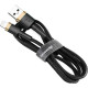 Кабель Baseus Cafule USB-A – Lightning (1 м · 20W · 2.4A) (CALKLF-BV1) (Black/Gold)