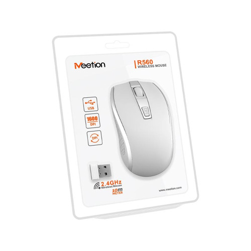 Мишка бездротова MeeTion MT-R560 (1600 DPI) (White)