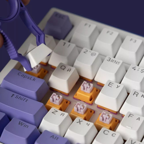 Клавіатура бездротова Proove Gaming Coupe (Ukraine Layout) (White/Purple)