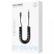 Аудиокабель AUX Proove Steel Spring Lightning – 3.5 мм (1 м) (Black)