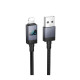 Кабель Hoco X118 USB-A – Lightning з дисплеєм (1 м · 12W · 2.4A) (Black)