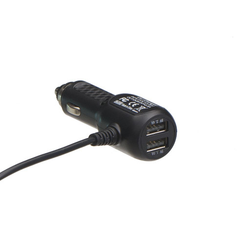 Автомобильное зарядное устройство mini 2xUSB-A 3.5м (17W · 3.4A) (Black)
