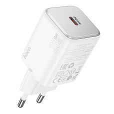 Сетевое зарядное устройство Hoco N40 USB-C (20W · 3A) (White)