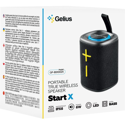 Bluetooth колонка Gelius Start X GP-BS1002X (Black)