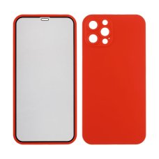Захисне скло Full Cover 360° для Apple iPhone 12 Pro (Red)