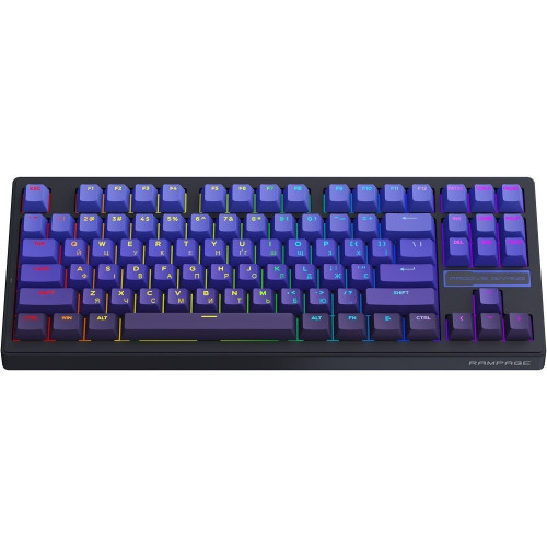 Клавіатура бездротова Proove Gaming Rampage (Ukraine Layout) (Black/Purple)